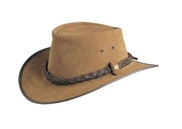 Bac Pac Traveler Rough Out Bark Leather BC Hat - Outback Leather