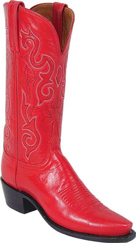 Womens Lucchese 1883 Tristan Red Goat Boots